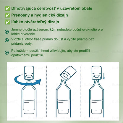 BuildLeaf® GLP-1 6-v-1 Health Solution Perorálna tekutina (Len raz denne, viditeľné zmeny už za 7 dní) Pre obezitu, kardiovaskulárne ochorenia, cukrovku, spánkové apnoe, zdravie čriev, problémy s kĺbmi a ďalšie