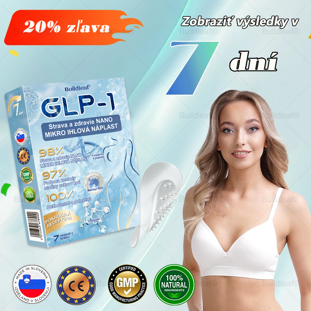 🏥Oficiálny obchod | Náplasť BuildLeaf® GLP-1 s nano-mikroihličkami, kolagénom a Matrixylom 3000 pre obezitu, kardiovaskulárne ochorenia, cukrovku, spánkové apnoe, problémy s kĺbmi a ďalšie